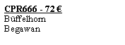 Textfeld: CPR666 - 72 �B�ffelhornBegawan
