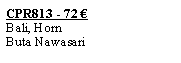 Textfeld: CPR813 - 72 �Bali, HornButa Nawasari