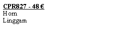 Textfeld: CPR827 - 48 �HornLinggam