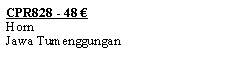 Textfeld: CPR828 - 48 �HornJawa Tumenggungan