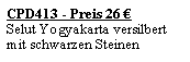 Textfeld: CPD413 - Preis 26 �Selut Yogyakarta versilbert mit schwarzen Steinen