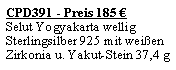 Textfeld: CPD391 - Preis 185 �Selut Yogyakarta welligSterlingsilber 925 mit wei�en Zirkonia u. Yakut-Stein 37,4 g